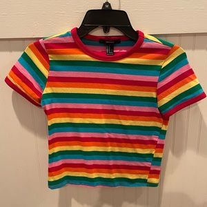 forever 21, small, rainbow striped
